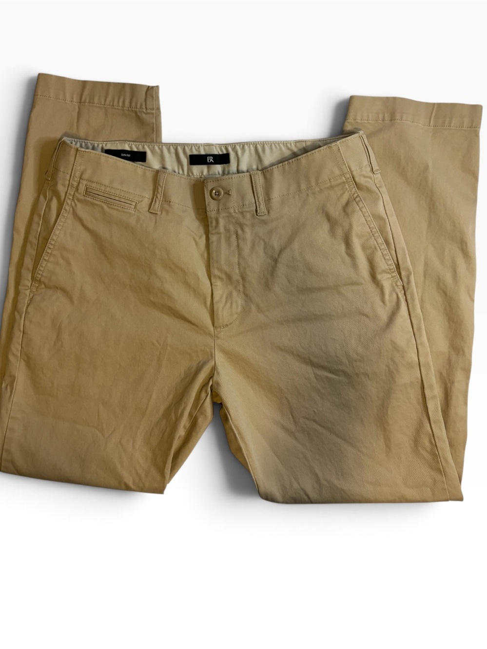 Banana Republic Men’s Slim Fit Chino Pants Khaki Tan 33x30